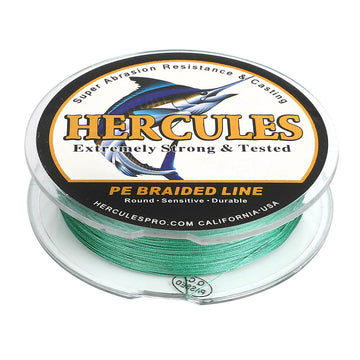 100M 109Yds Green 10lb-300lb HERCULES PE braid Fishing Line 8 Strands HERCULES